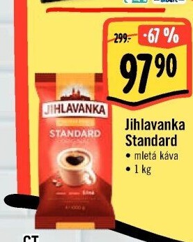 Mletá káva Standard Jihlavanka