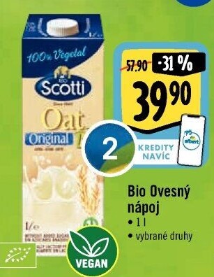 Ovesný nápoj Bio Scotti