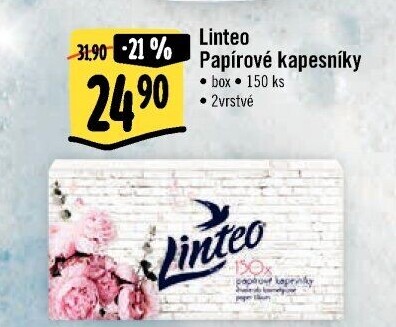 Papírové kapesníčky 2vrstvé Linteo - box
