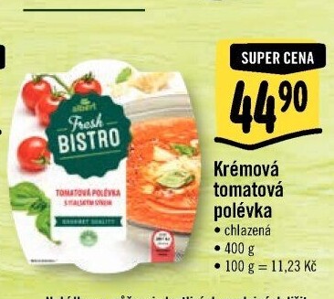 Polévka krémová tomatová Albert Fresh Bistro