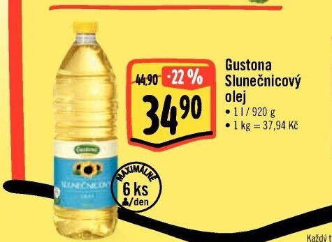 Slunečnicový olej Gustona