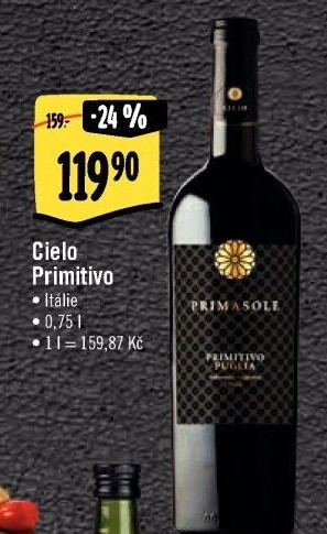 Víno Primitivo Primasole Cielo