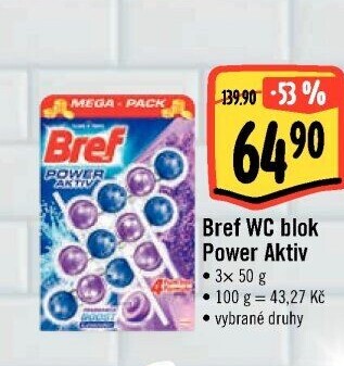 WC blok tuhý Power Aktiv Bref