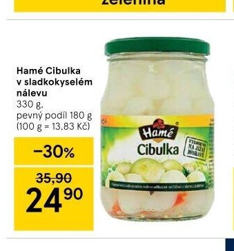 Hamé Cibulka v sladkokyselém nálevu