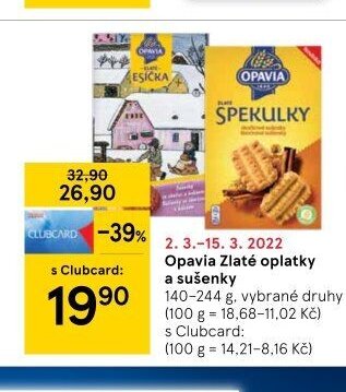 Opavia Zlaté oplatky a sušenky