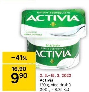 Bílý jogurt Activia Danone