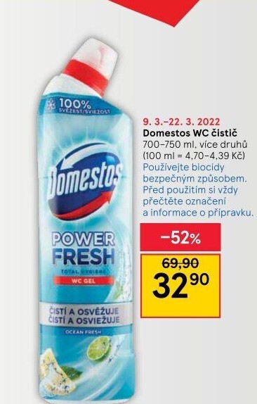 Čistič WC gelový Domestos