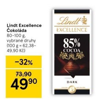 Čokoláda Excellence Lindt