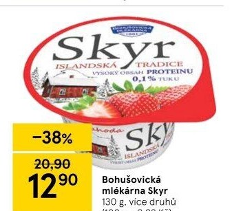 Dezert zakysaný ochucený Skyr Bohušovická mlékárna