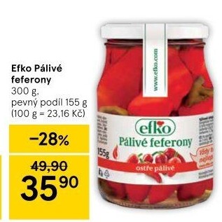 Feferony pálivé Efko