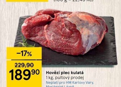 Hovězí plec kulatá - falešná svíčková