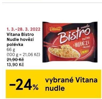 Instantní polévka nudlová Bistro Vitana