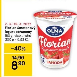 Jogurt smetanový Florian Olma