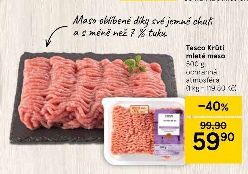 Krůtí mleté maso Tesco