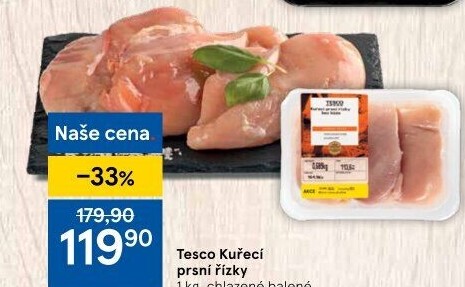 Kuřecí prsní řízky Tesco