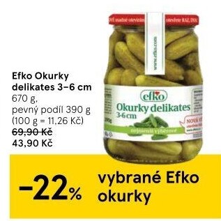 Okurky delikates Efko