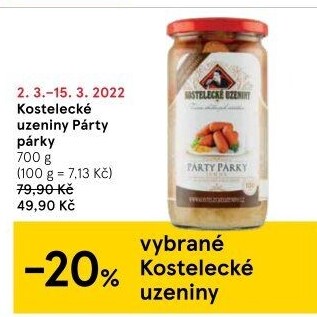 Párky Párty Kostelecké uzeniny