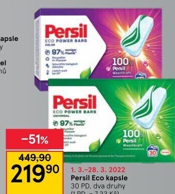 Prací kapsle Eco Power Bars Persil