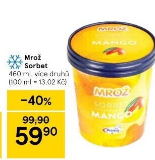Sorbet v kelímku Mrož Prima
