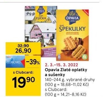 Sušenky Zlaté Opavia - boxy