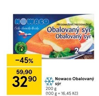 Sýr obalovaný mražený Nowaco