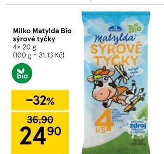 Sýrové tyčky bio Matylda Milko