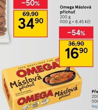 Tuk s máslovou příchutí Omega