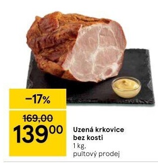 Uzená krkovice bez kosti