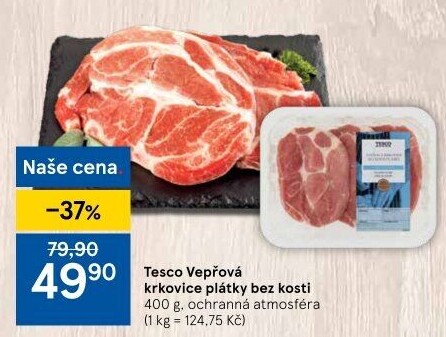 Vepřová krkovice bez kosti Tesco