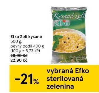 Zelí bílé kysané Efko