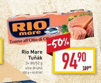 Rio Mare Tuňák 3x 80/52 g