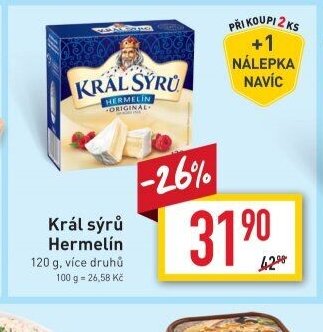 Král sýrů Hermelín