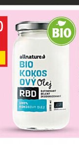 BIO Allnature Kokosový olej RBD