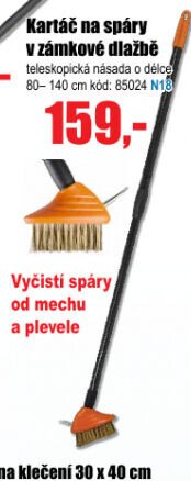 Kartáč na spáry v zámkové dlažbě
