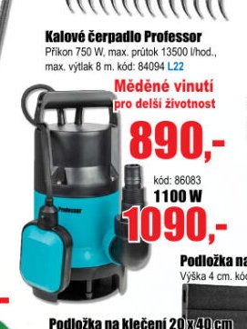 Kalové čerpadlo Professor