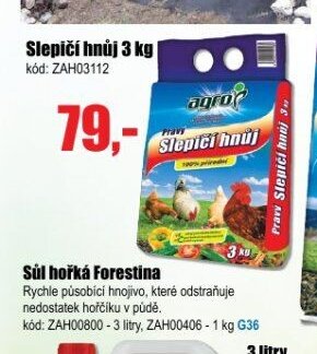 Slepičí hnůj 3 kg