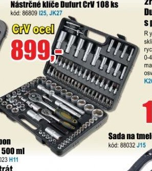 Nástrčné klíče Dufurt CrV 108 ks