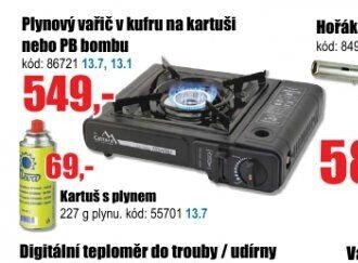 Plynový vařič v kufru na kartuši nebo PB bombu