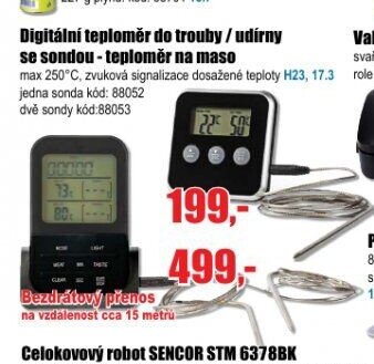 Digitální teploměr do trouby / udírny se sondou - teploměr na maso