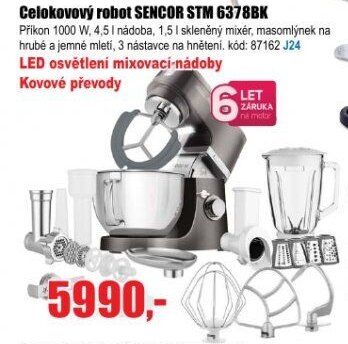 Celokovový robot SENCOR STM 6378BK