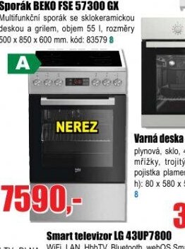 Sporák BEKO FSE 57300 GX