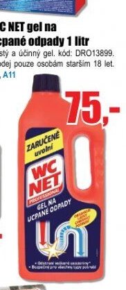WC NET gel na ucpané odpady 1 litr
