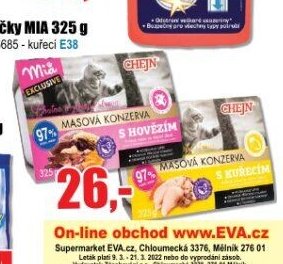 Masová konzerva pro kočky MIA 325 g