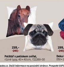 Polštář s potiskem zvířat - ASKO akcniletaky.com