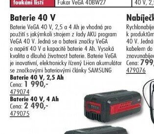 Baterie 40 V, 2,5 Ah - UNI HOBBY akcniletaky.com