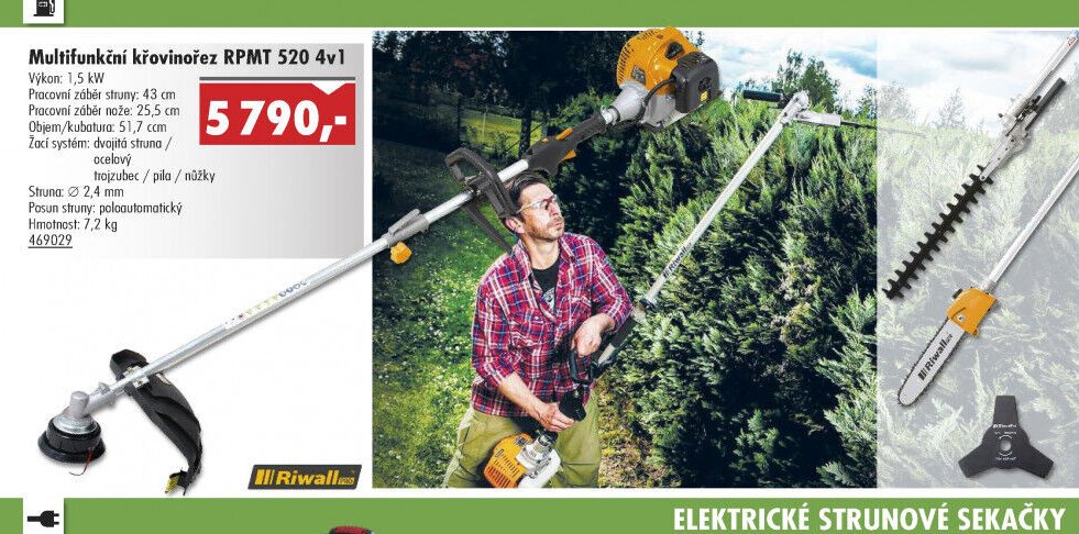 Multifunkční křovinořez RPMT 520 4v1 - UNI HOBBY akcniletaky.com