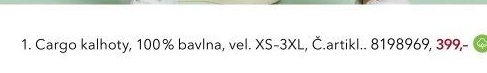 Cargo kalhoty