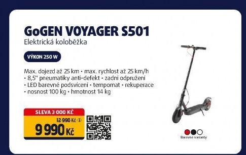 Elektrická koloběžka GoGEN Voyager S501x