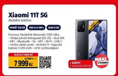 Mobilní telefon Xiaomi 11T 5G
