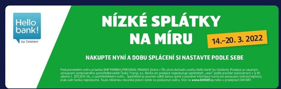 Nízké splátky na míru